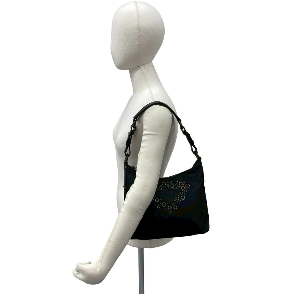 PRADA Black Leather Shoulder Bag - Picture 2 of 10